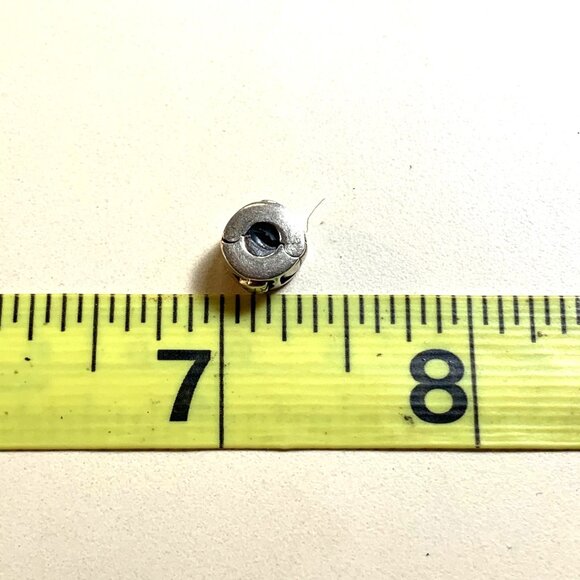 Sterling Silver 925 Double Heart Hinged Slide Charm Rubber Grip Inside 0.25" - Picture 7 of 9